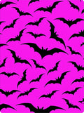 Black Bats Hot Pink Background Rug