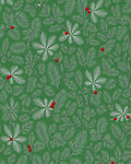 Green Holly Berry Pine Sprig Rug