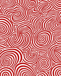 Crimson Swirls Abstract Stripe Rug