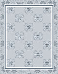 Pale Blue Floral Medallion Repeating Rug