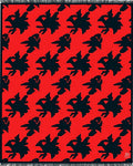 Bold Red Abstract Tribal Rug