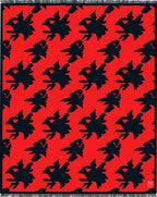 Bold Red Abstract Tribal Rug