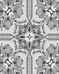Monochromatic Geometric Star Medallion Rug