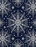 Midnight Blue Snowflake Radiance Rug