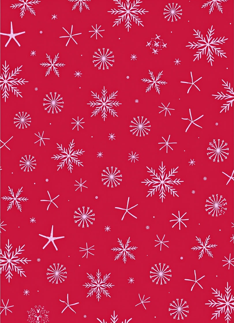 Red Snowflake Scatter Rug
