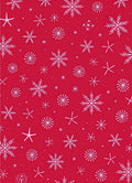 Red Snowflake Scatter Rug