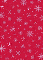 Red Snowflake Scatter Rug