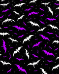 Purple White Bat Cosmic Night Rug
