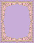 Ornate Lavender Pink Floral Scroll Rug