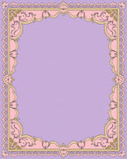 Ornate Lavender Pink Floral Scroll Rug