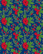 Charming Red Berry Floral Vine Rug