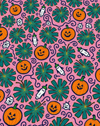Whimsical Jack O Lantern Ghost Garden Rug