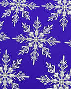 White Snowflakes On Royal Blue Background Rug