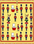 Royal Guard Repeating Toilet Motif Rug