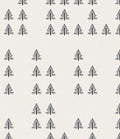 Minimalist Black Pine Tree Panorama Rug