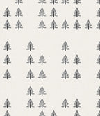 Minimalist Black Pine Tree Panorama Rug