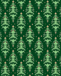 Elegant Emerald Green Christmas Tree Medallion Rug