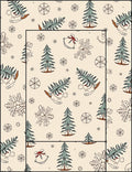 Cream Winter Pinecone Snowflake Bell Rug