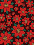 Crimson Floral Bloom Textile Rug