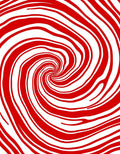Crimson White Spiral Vortex Rug