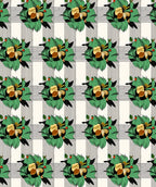 Emerald Gold Floral Plaid Rug