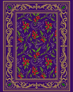 Regal Purple Berry Foliage Border Rug