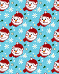 Cute Snowman Red Scarf Snowflakes Rug