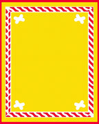 Bright Yellow Red White Bone Border Rug