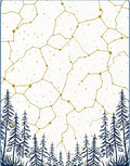 Golden Constellation Forest Scene Rug
