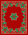 Festive Holly Berry Garden Rug