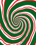 Crimson Green White Spiral Vortex Rug