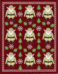 Festive Elf Winter Forest Holiday Rug