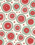 Crimson And Emerald Circles Whimsy Rug