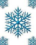 Aqua Blue Snowflake Cluster Rug