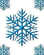Aqua Blue Snowflake Cluster Rug
