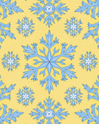 Sky Blue Snowflake Scatter Rug