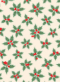 Festive Green Holly Berry Sprays Rug