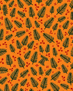Forest Green Ferns and Berries Rug
