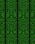 Electric Green Intricate Abstract Stripe Rug