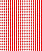 Bright Red Vertical Orb Stripe Rug