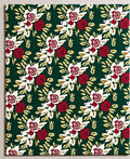 Rich Emerald Floral Bloom Bouquets Rug