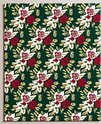 Rich Emerald Floral Bloom Bouquets Rug