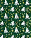 Festive White Pine Gold Star Snowflake Rug