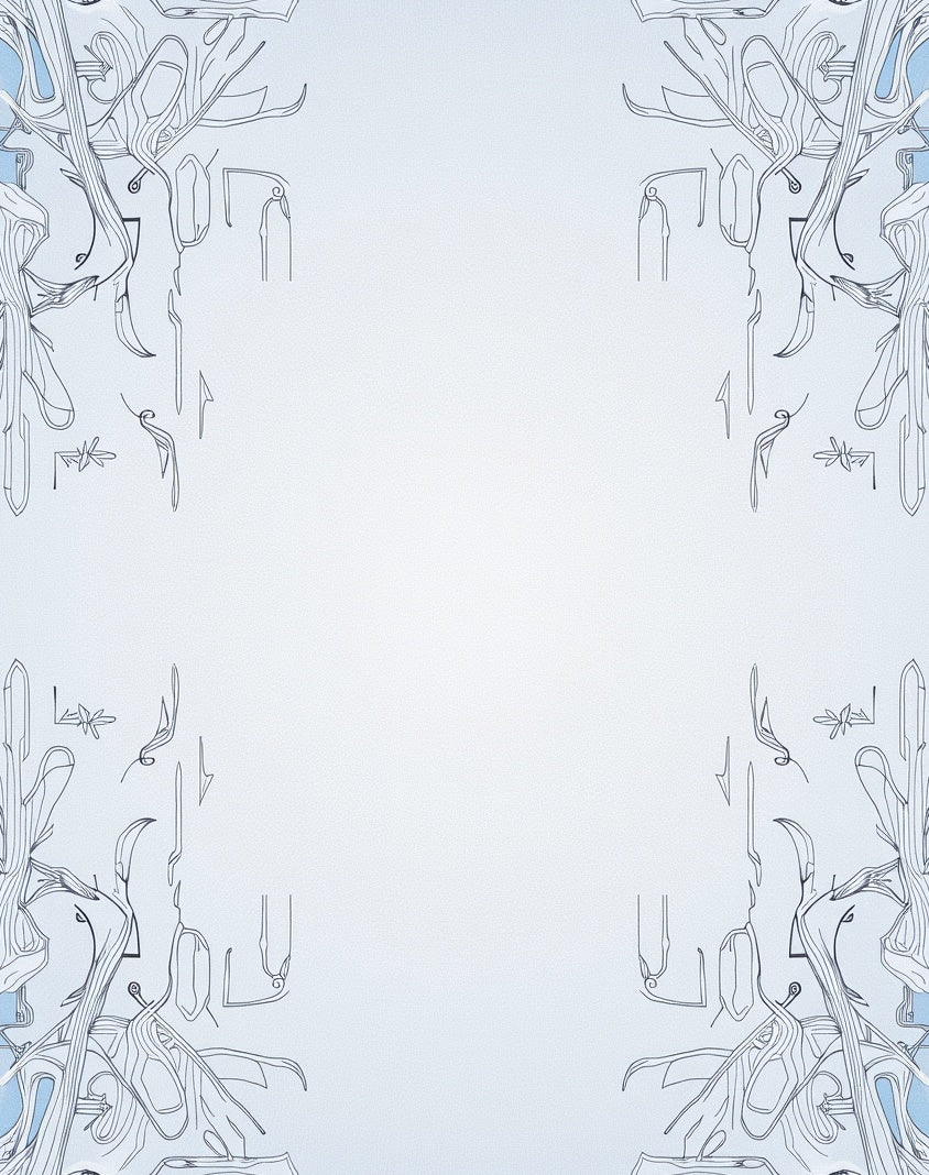 Art Nouveau Pale Blue Swirling Branches Rug