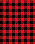 Red Black Checkered Abstract Squares Rug