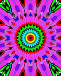 Vibrant Pink Mandala Sunburst Rug