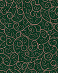 Emerald Green Floral Swirls Rug
