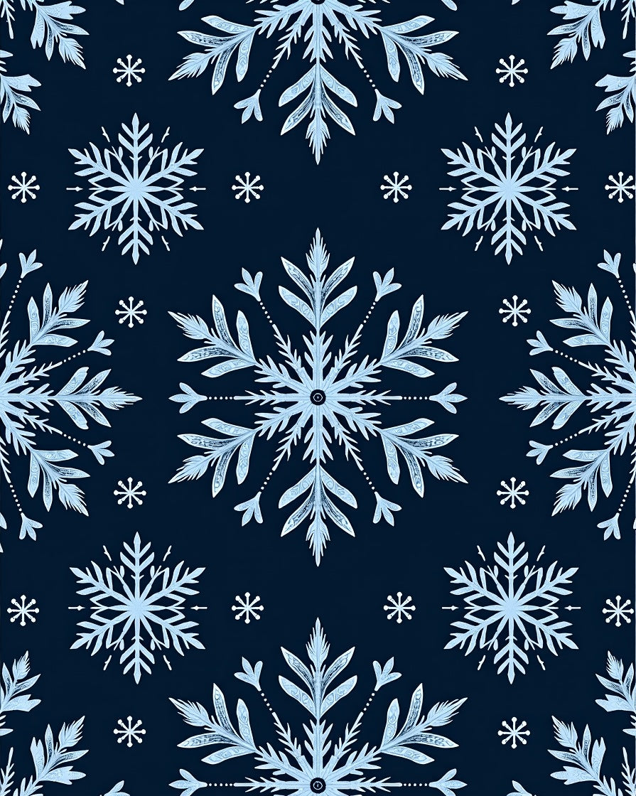 Pale Blue Snowflake Mandala Night Rug
