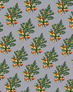Green Leafy Branches with Red Berries Rug