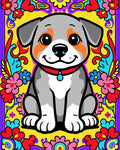 Psychedelic Puppy Floral Vibrance Rug